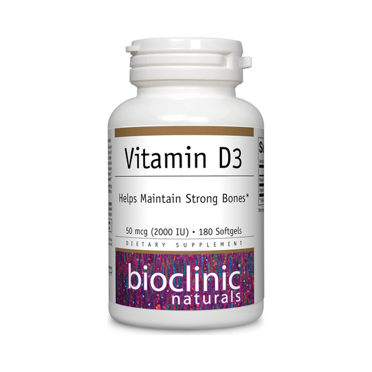 Bioclinic Naturals Vitamin D3 2000 IU 180 Softgels