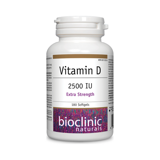 Bioclinic Naturals Vitamin D3 2500 IU 180 Softgels