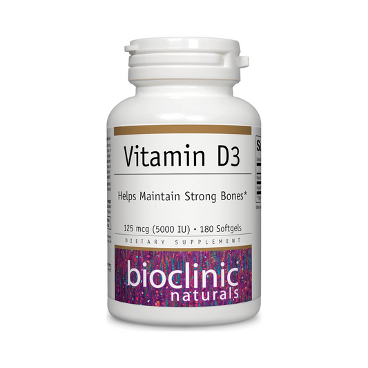 Bioclinic Naturals Vitamin D3 5000 IU 180 Softgels