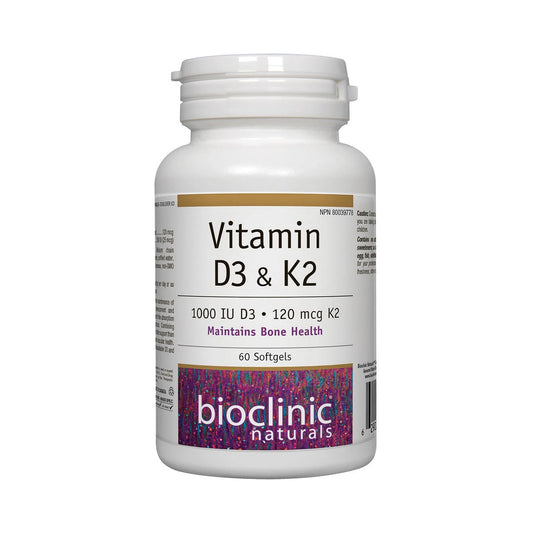 Bioclinic Naturals Vitamin D3 & K2 60 Softgels