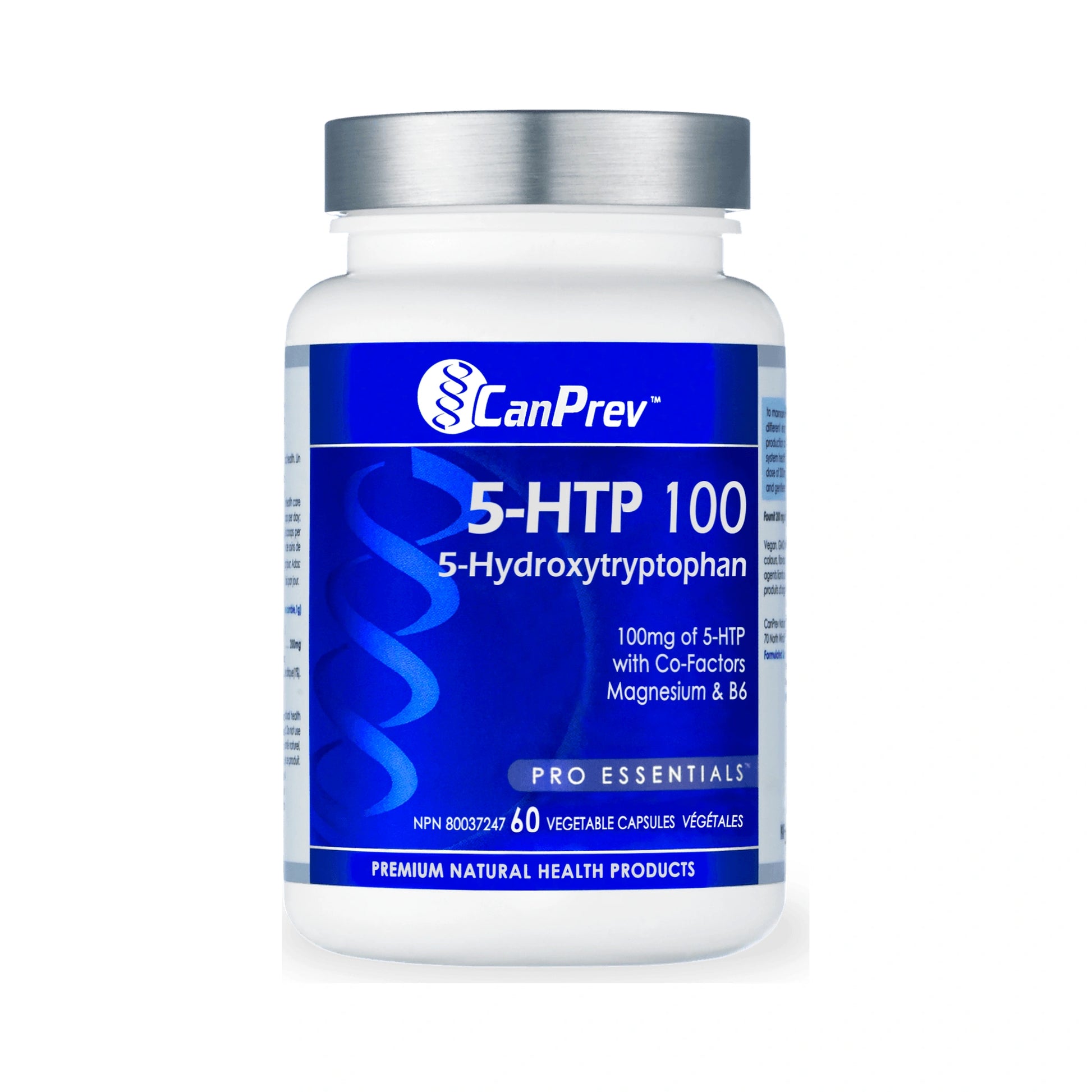 CanPrev 5-HTP 100 with B6 & Magnesium 60 Veg Capsules