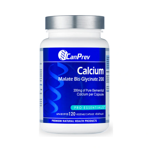 CanPrev Calcium Malate Bis-Glycinate 200 120 Veg Capsules
