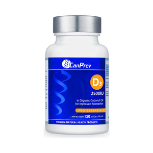 CanPrev D3 2500IU MCT Base 120 Softgels