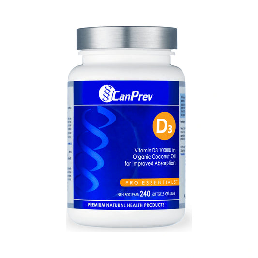 CanPrev D3 Organic Coconut Oil 240 Softgels