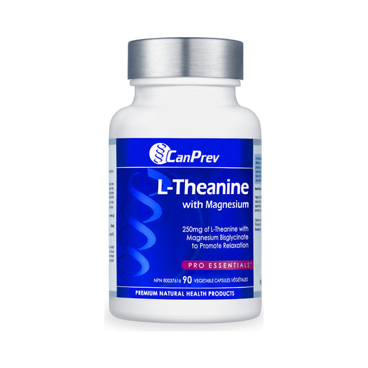 CanPrev L-Theanine with Magnesium 90 Veg Capsules