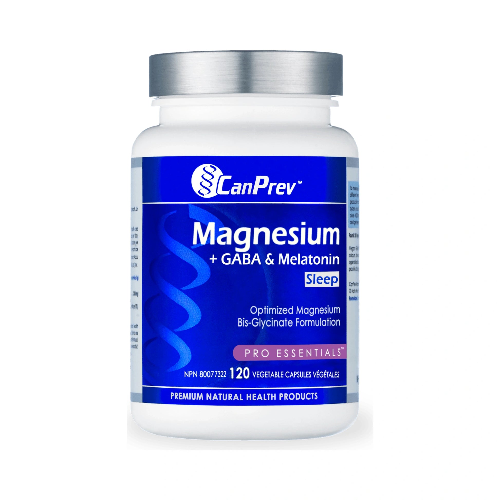 CanPrev Magnesium Sleep + GABA & Melatonin 120 Veg Capsules
