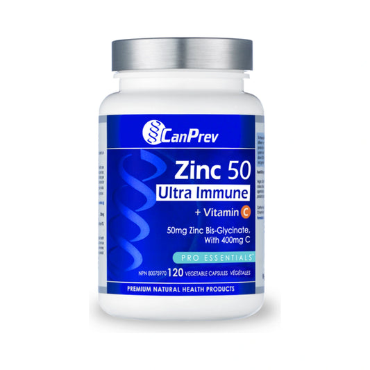 CanPrev Zinc 50 Immune + Vitamin C 120 Tablets