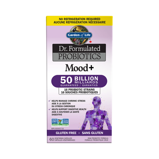 Garden of Life Dr. Formulated Mood+ 50B Shelf Stable 60 Veg Capsules
