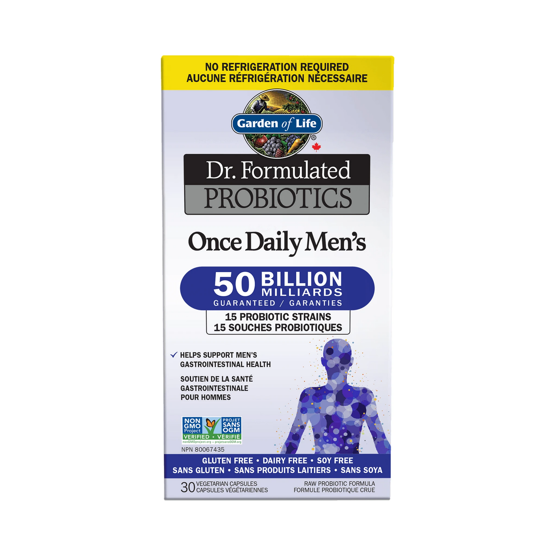 Garden of Life Dr. Formulated Once Daily Men 50B Shelf Stable 30 Veg Capsules