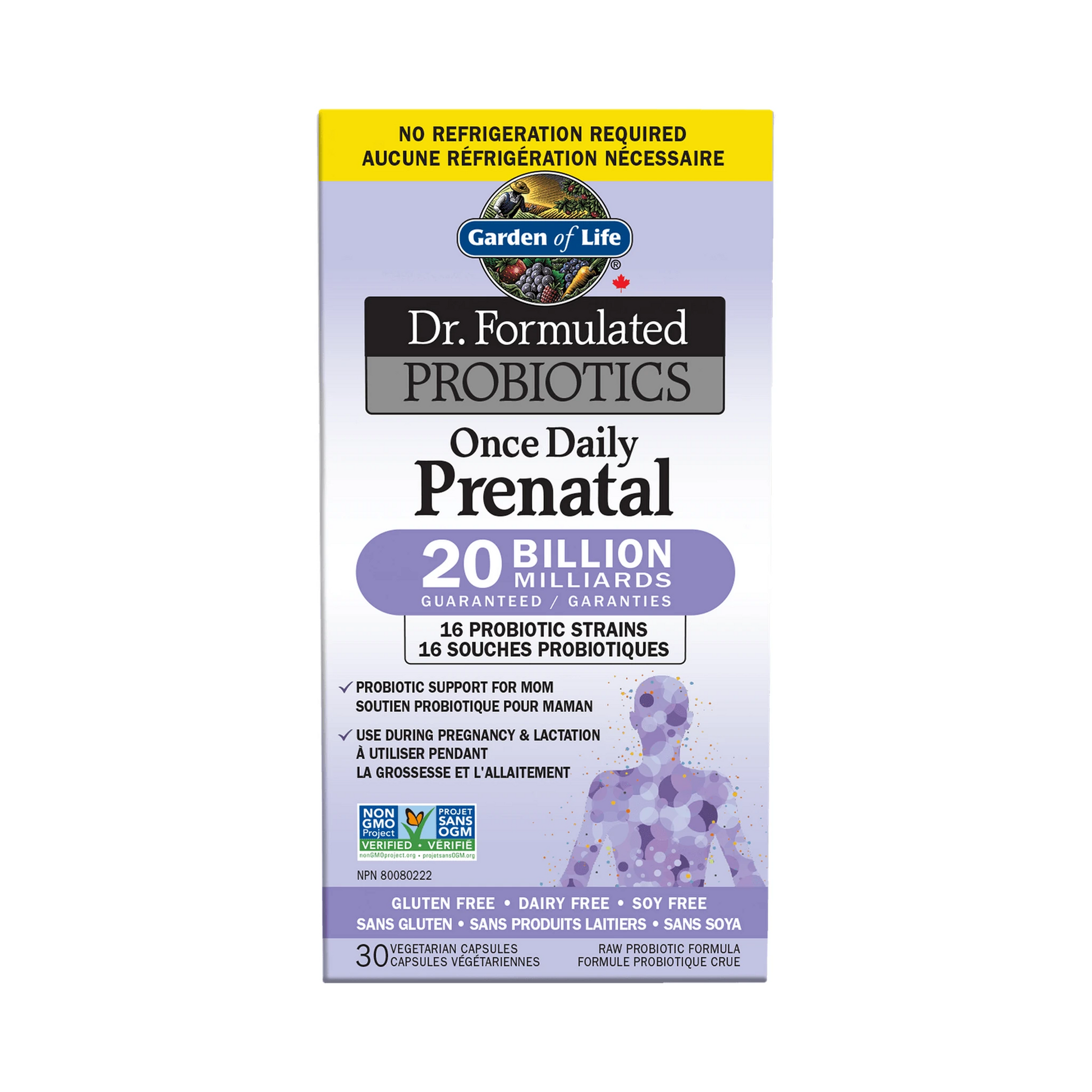 Garden of Life Dr. Formulated Once Daily Prenatal Shelf Stable 30 Veg Capsules