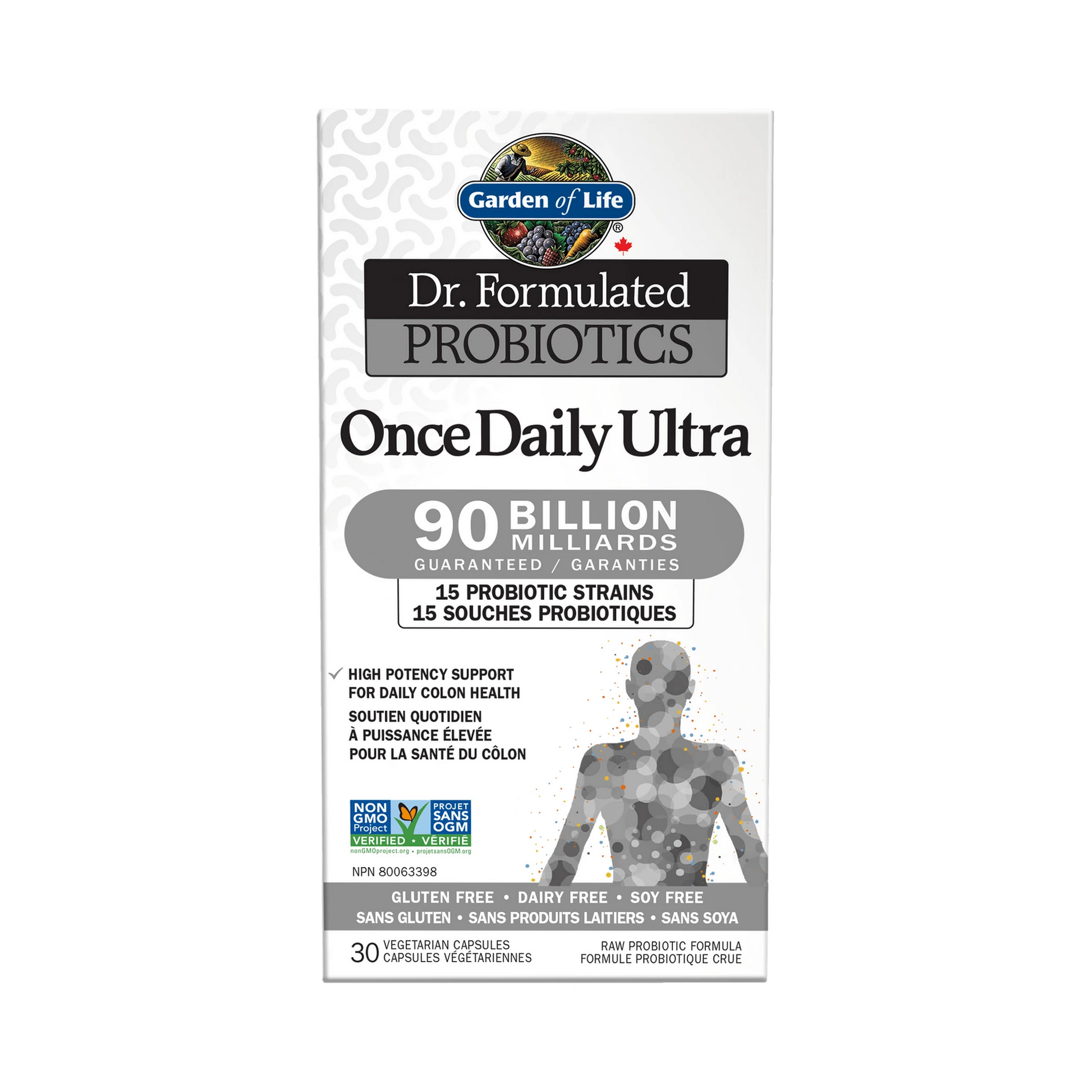 Garden of Life Dr. Formulated Once Daily Ultra 90B Refrigerator Stable 30 Veg Capsules