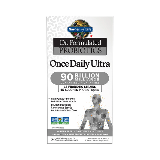 Garden of Life Dr. Formulated Once Daily Ultra 90B Refrigerator Stable 30 Veg Capsules