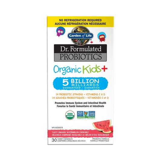 Garden of Life Dr. Formulated Organic Kids+ 5B Shelf Stable (Watermelon) 30 Chewable Tablets