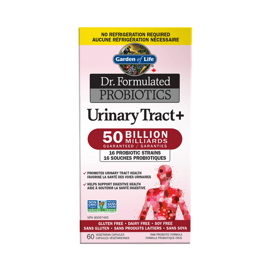 Garden of Life Dr. Formulated Urinary Tract+ 50B Shelf Stable 60 Veg Capsules