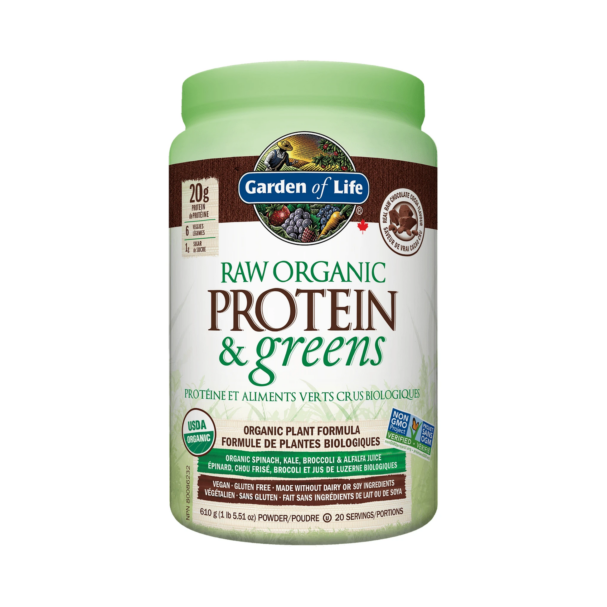 Garden of Life RAW Organic Protein & greens Chocolate 610g
