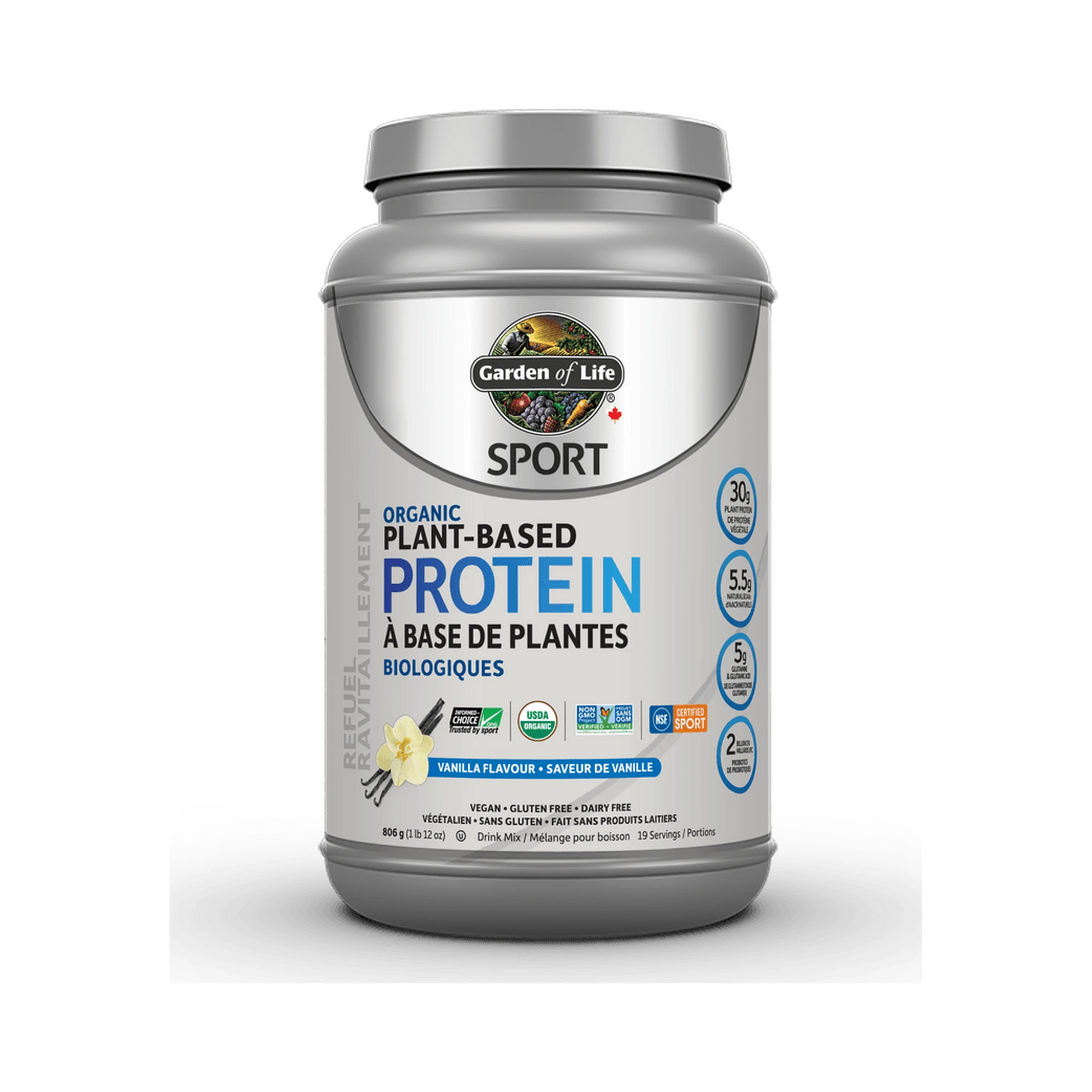 Garden of Life SPORT Organic Plant Based Protein Vanilla 806g