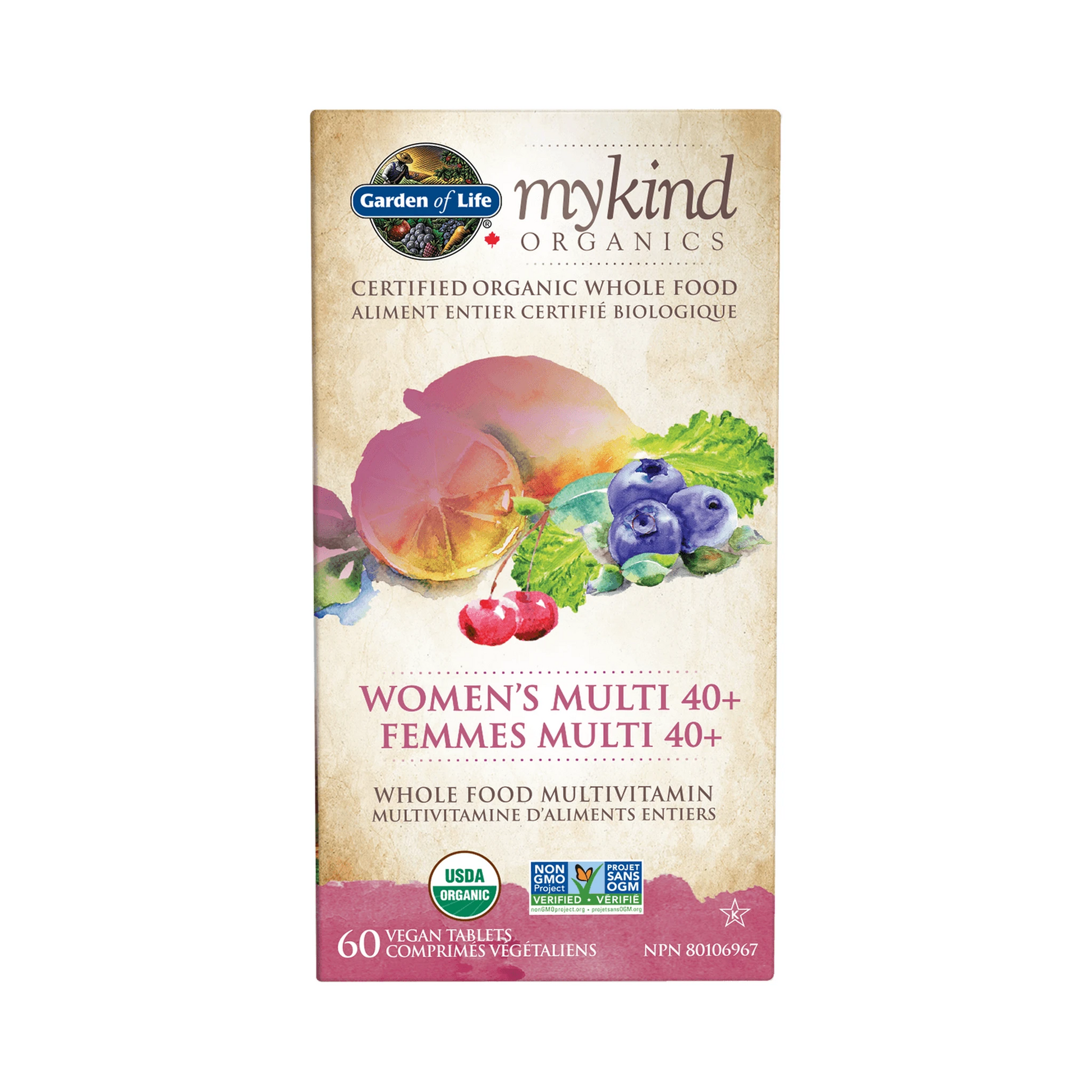 Garden of Life mykind Organics Multivitamin Women’s Multi 40+ 60 Tablets