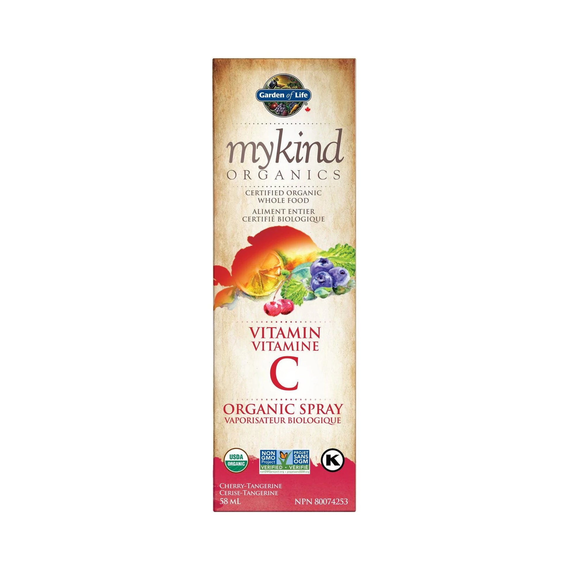 Garden of Life mykind Organics Vitamin C Organic Spray Cherry Tangerine 58mL