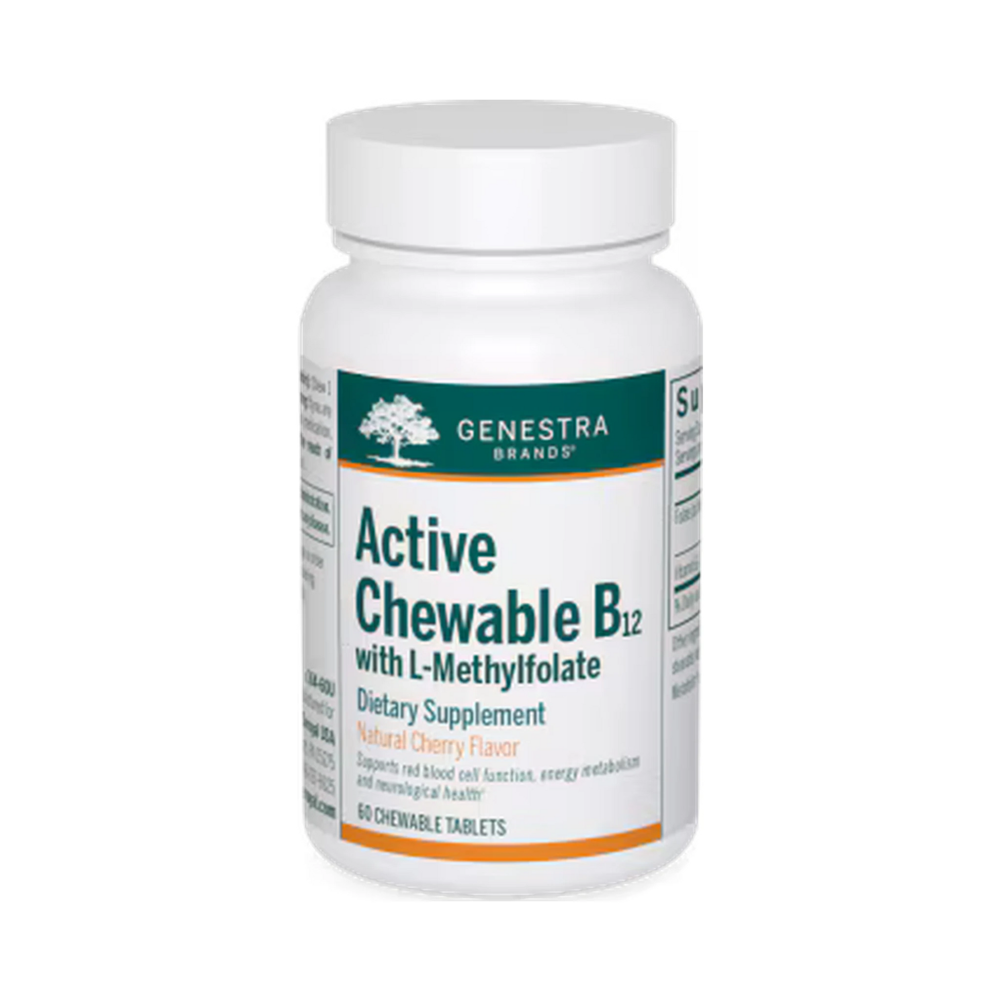 Genestra Active Chewable B12 with L-Methylfolate 60 Chewable Tablets