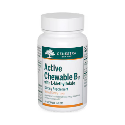 Genestra Active Chewable B12 with L-Methylfolate 60 Chewable Tablets