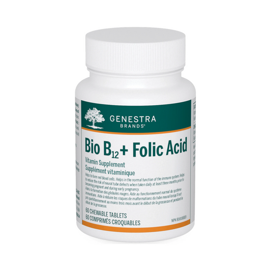 Genestra Bio B12+Folic Acid 60 Chewable Tablets
