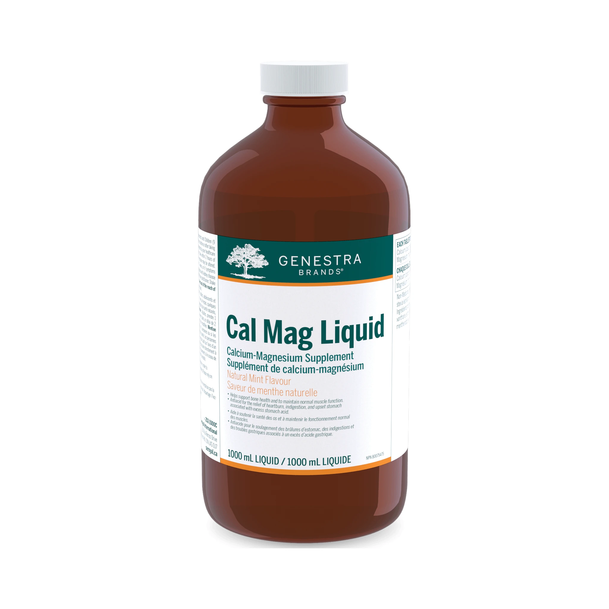 Genestra Cal Mag Liquid Mint 1000mL – Wellness Supplement