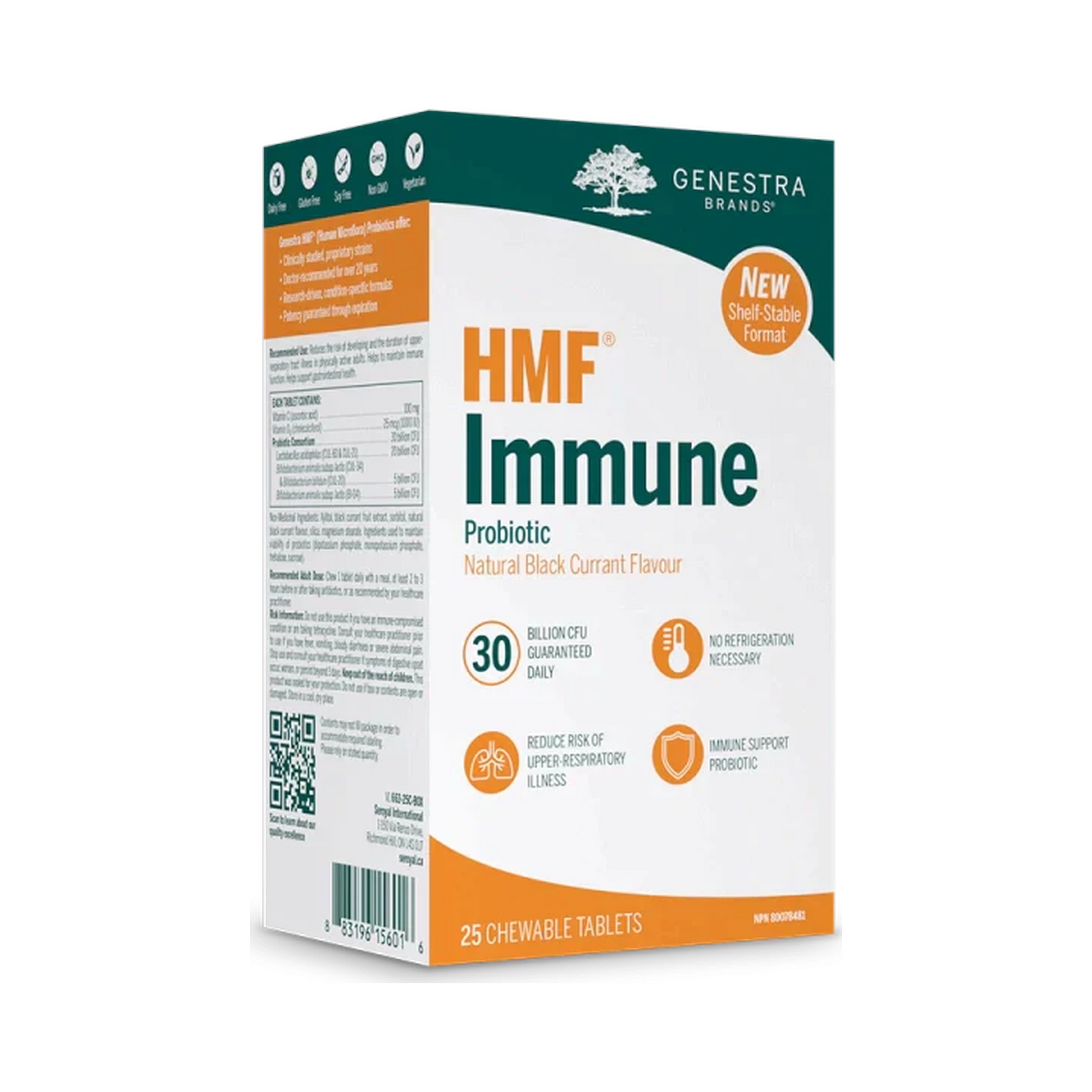 Genestra HMF Immune Shelf Stable 25 Chewable Tablets