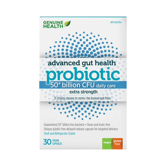 Genuine Health Advanced Gut Health Probiotic 50 Billion CFU 30 Capsules