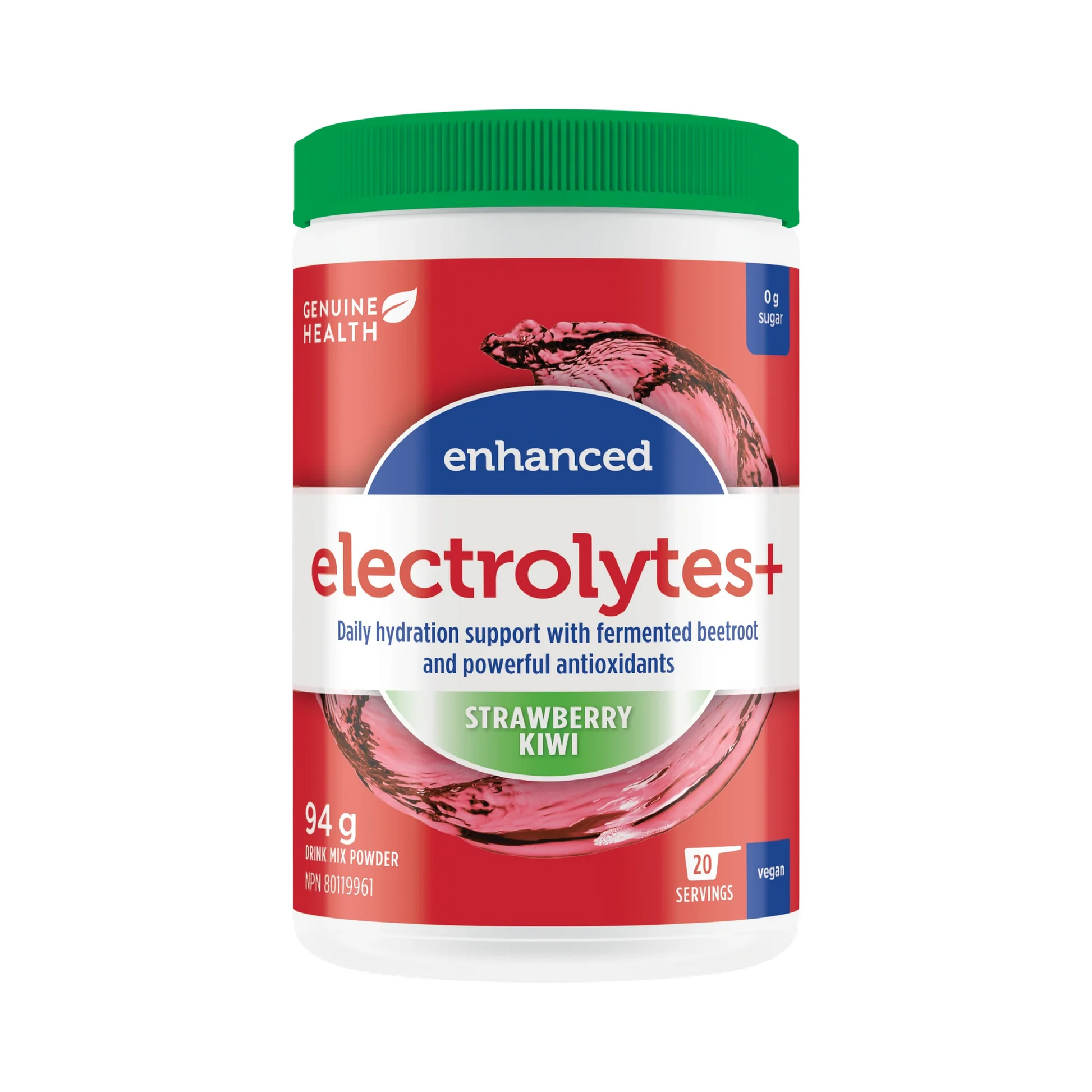 Genuine Health Enhanced Electrolytes+ Strawberry Kiwi 94g
