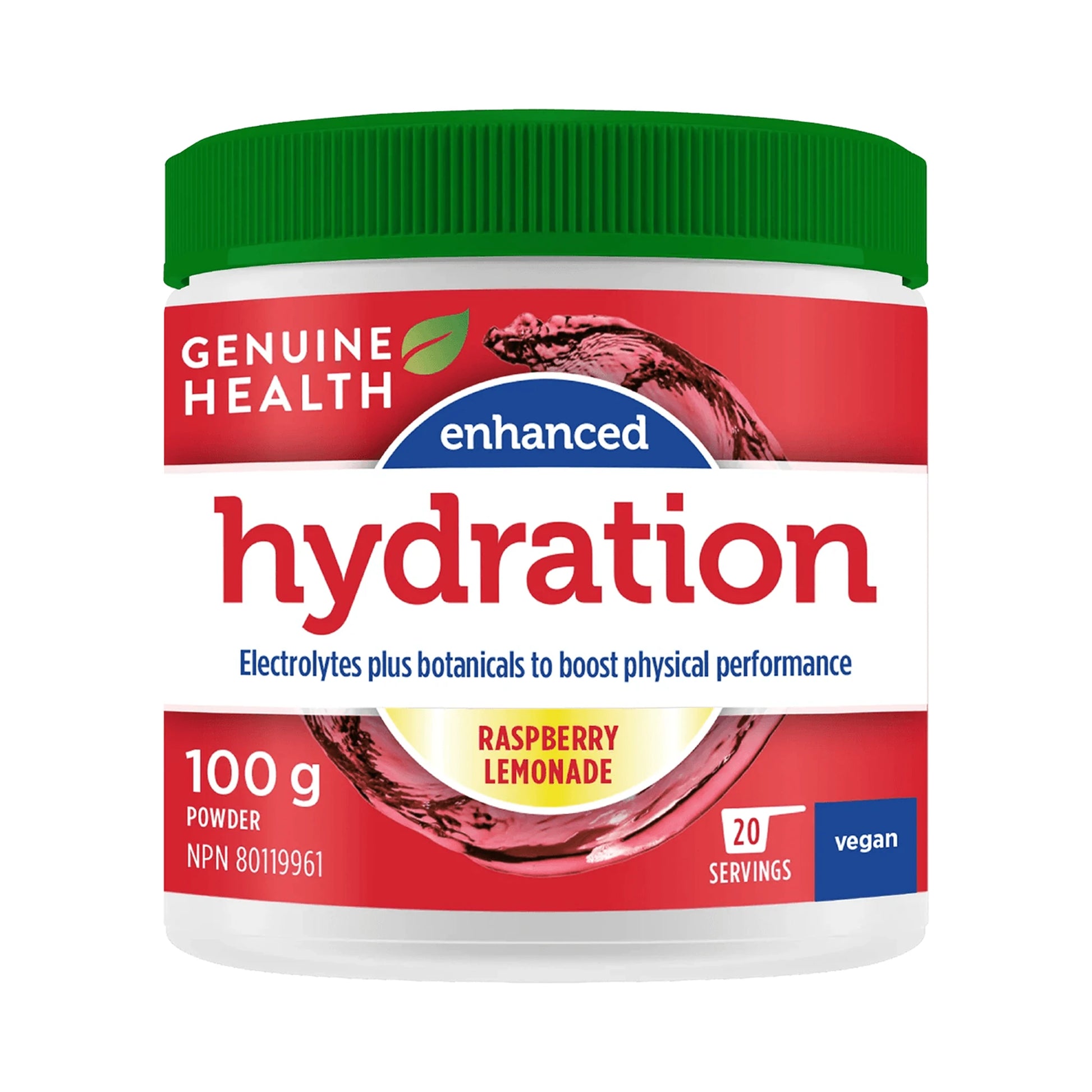 Genuine Health Enhanced Hydration Raspberry Lemonade 100g
