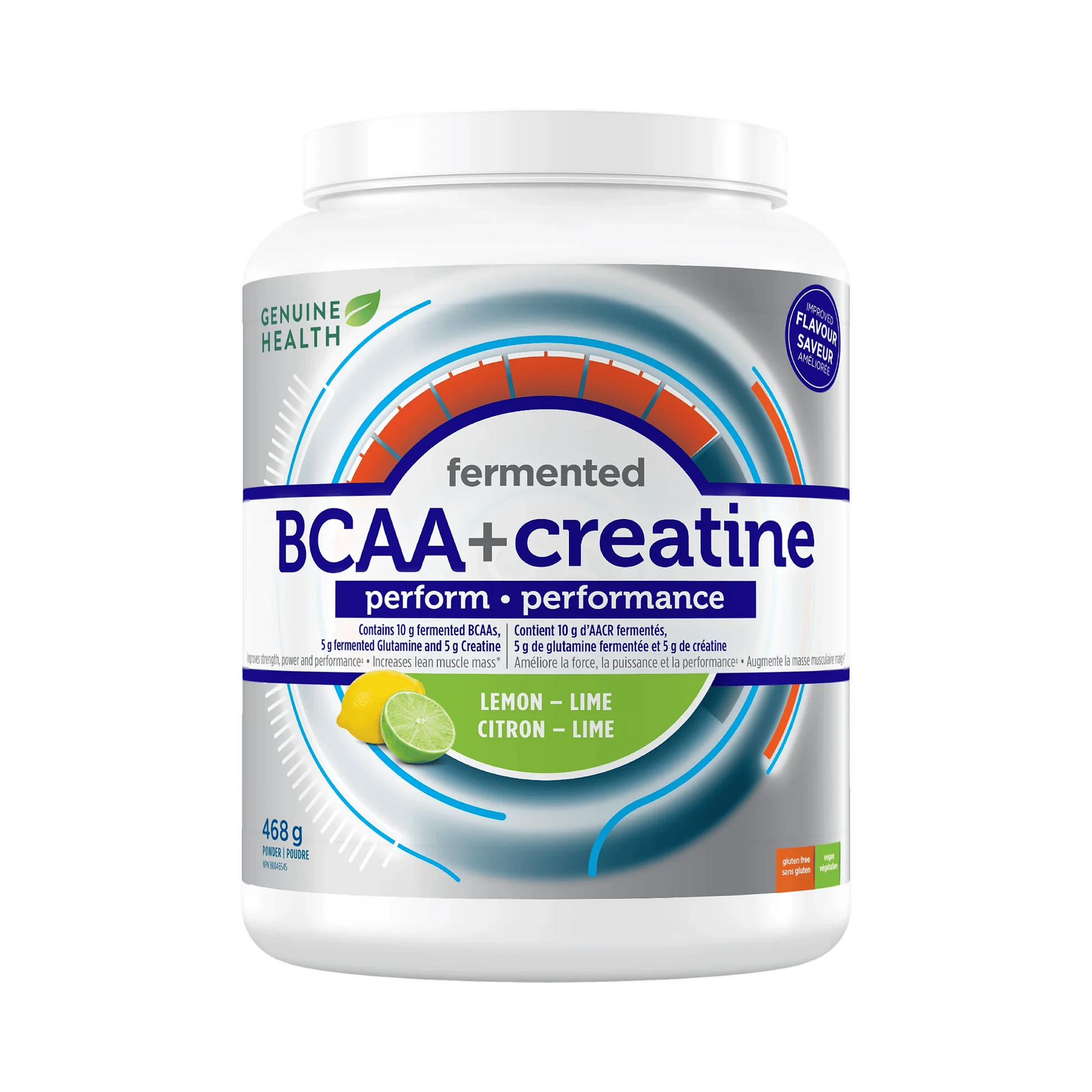 Genuine Health Fermented Bcaa+ Creatine Lemon Lime 468g