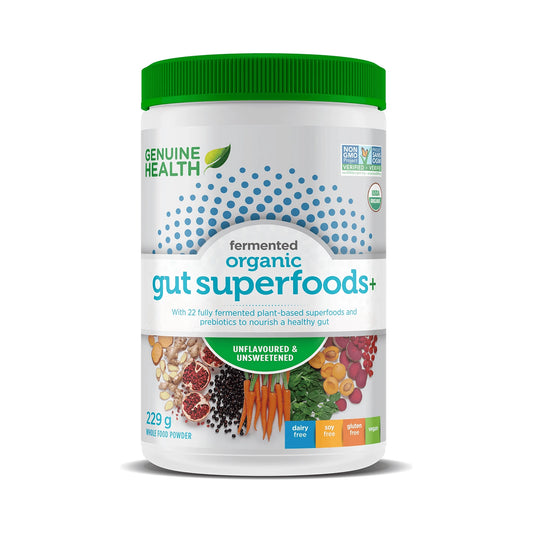 Genuine Health Fermented Organic Gut Superfoods+ Unflavoured & Unsweetened 229g