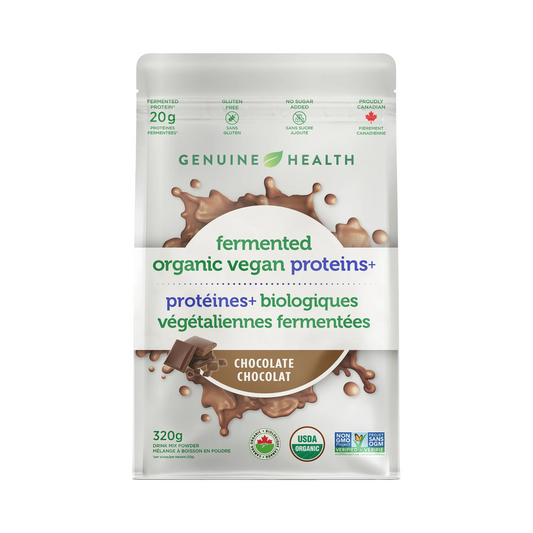 Genuine Health Fermented Organic Vegan Proteins+ Chocolate 320g