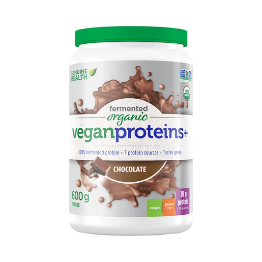 Genuine Health Fermented Organic Vegan Proteins+ Chocolate 600g