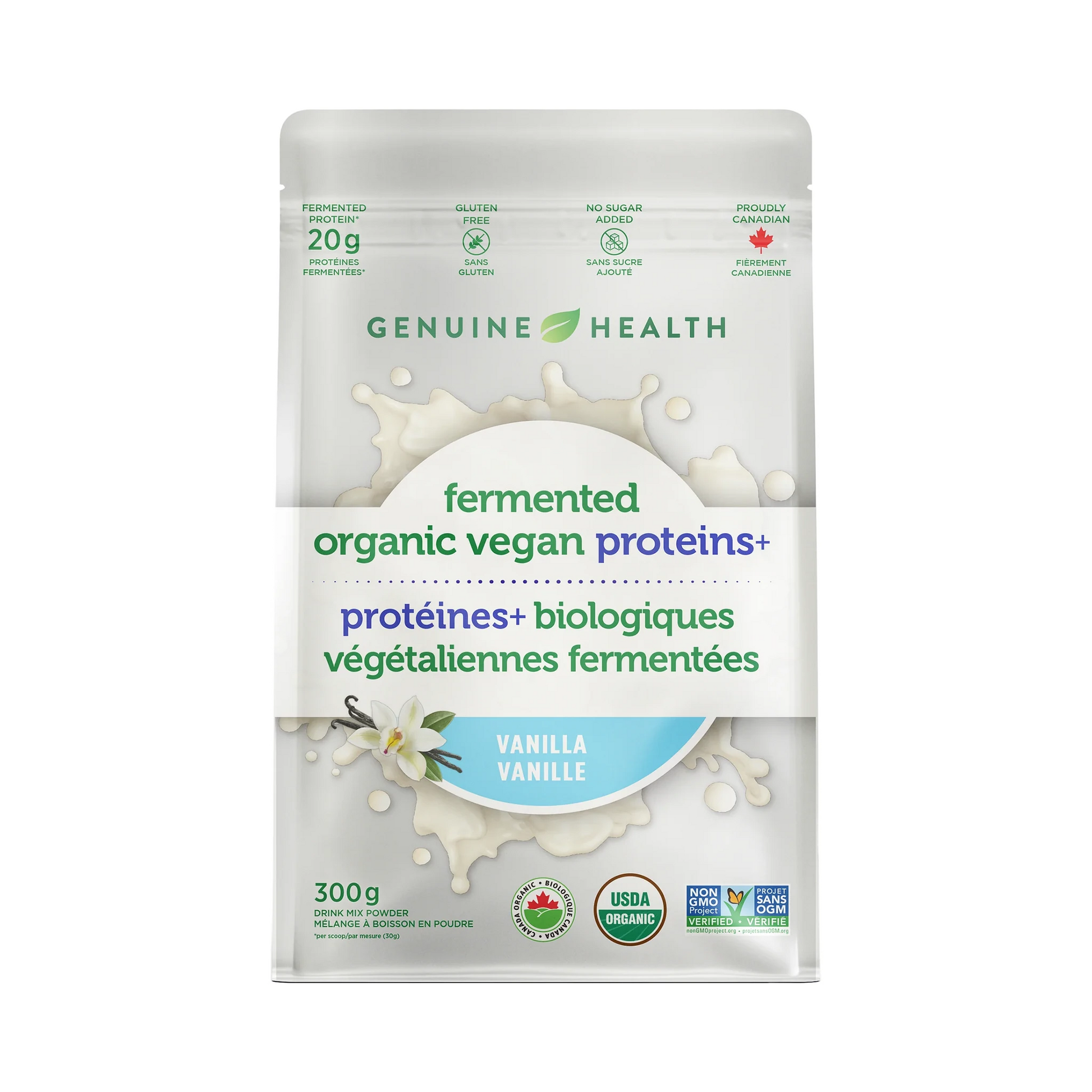 Genuine Health Fermented Organic Vegan Proteins+ Vanilla 300g