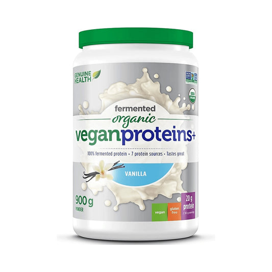 Genuine Health Fermented Organic Vegan Proteins+ Vanilla 900g