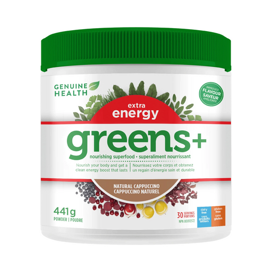Genuine Health Greens+ Extra Energy Cappuccino 441g