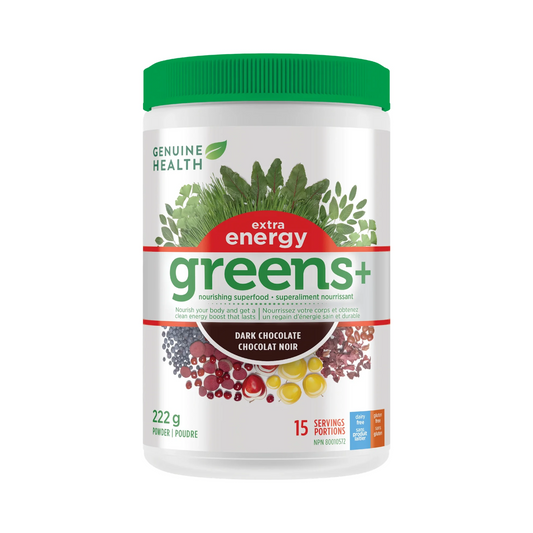 Genuine Health Greens+ Extra Energy Dark Chocolate 222g