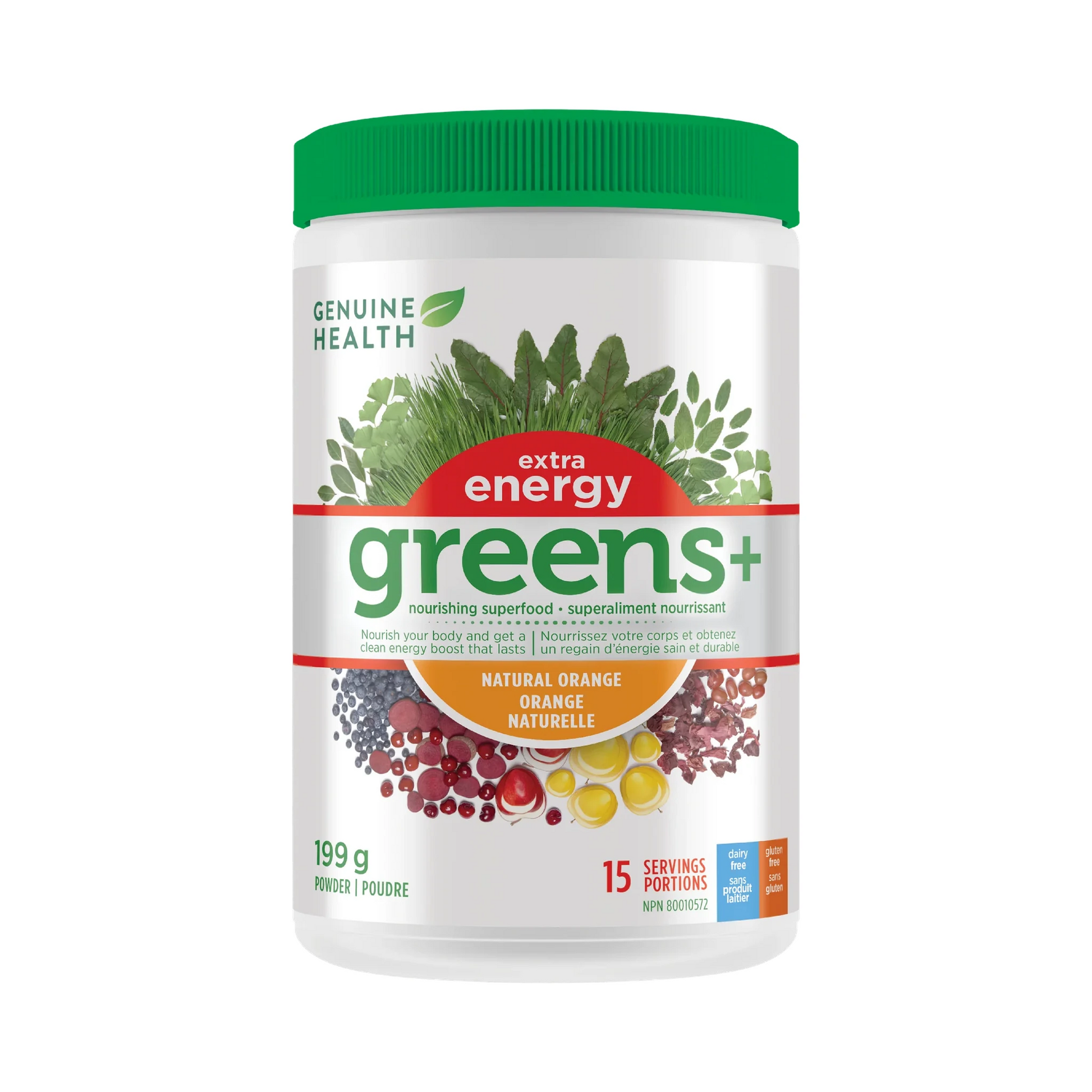 Genuine Health Greens+ Extra Energy Orange 199g