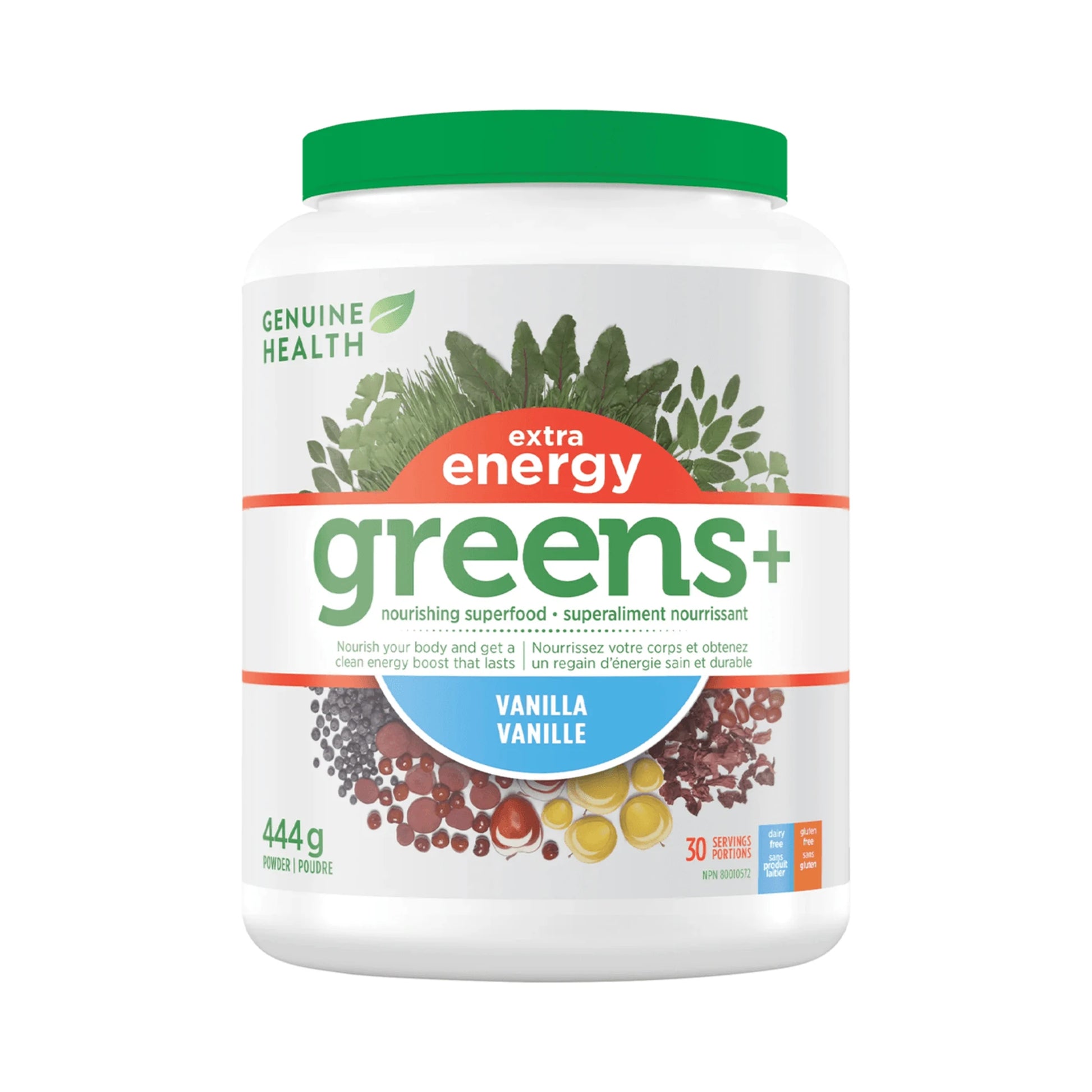 Genuine Health Greens+ Extra Energy Vanilla 30 Servings