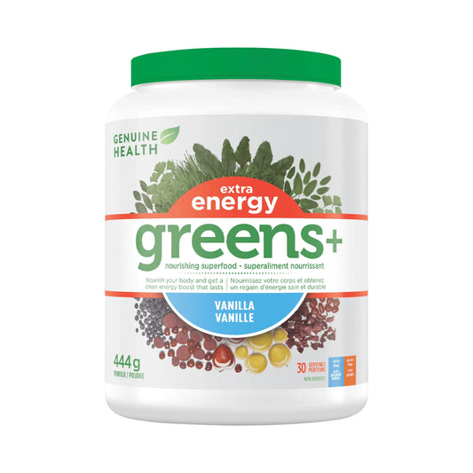 Genuine Health Greens+ Extra Energy Vanilla 30 Servings