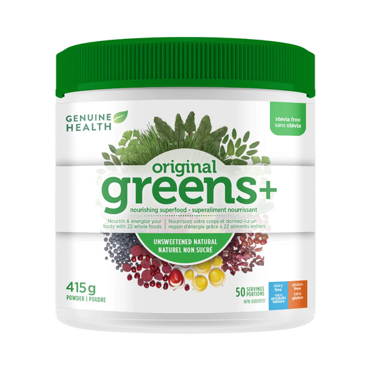 Genuine Health Greens+ Original Unflavored, Unsweetened & Stevia Free 415g
