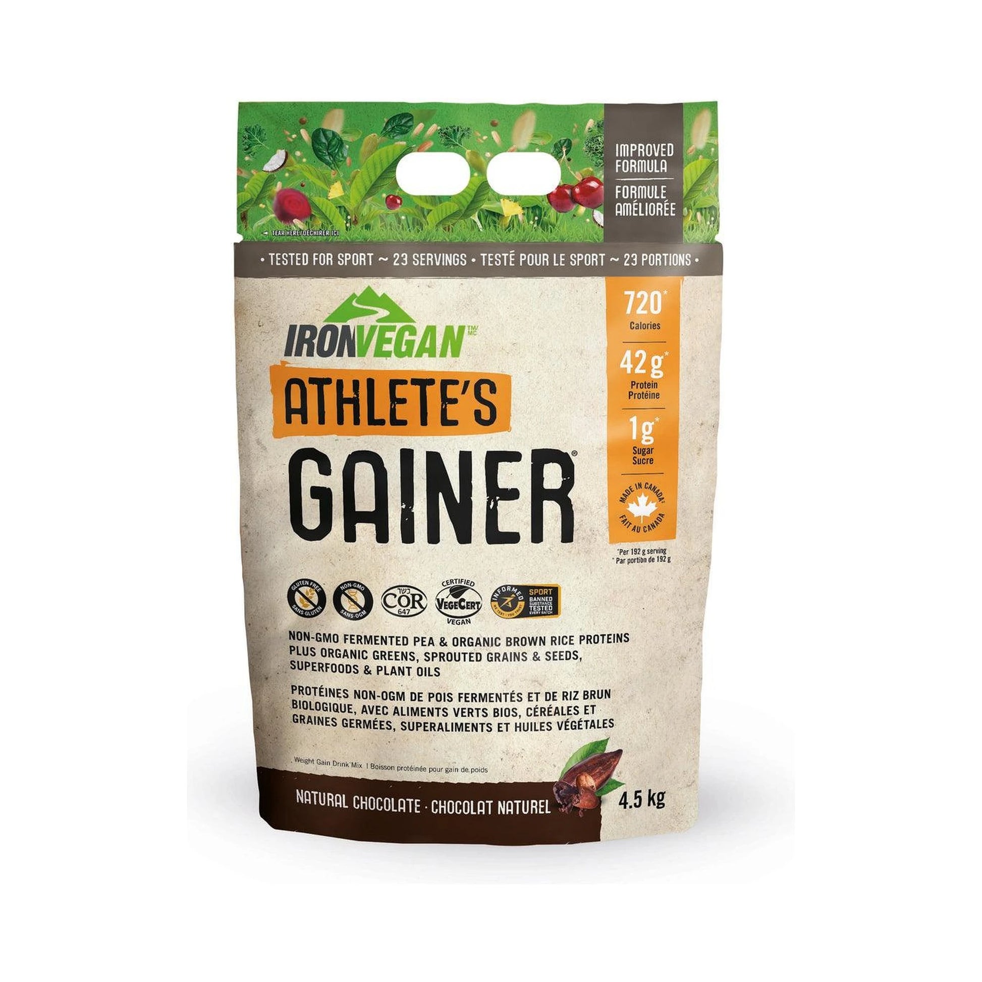 Iron Vegan Athlete's Gainer Chocolate 4.5kg