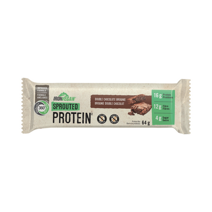Iron Vegan Sprouted Protein Bar Double Chocolate Brownie Box
