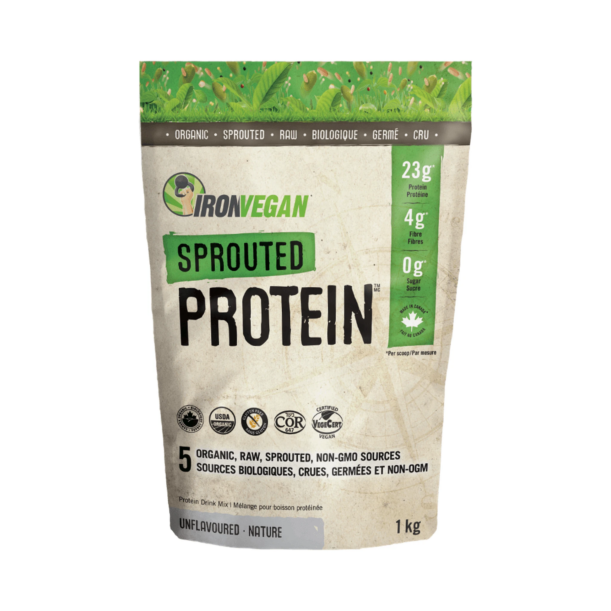 Iron Vegan Sprouted Protein Unflavoured 1kg