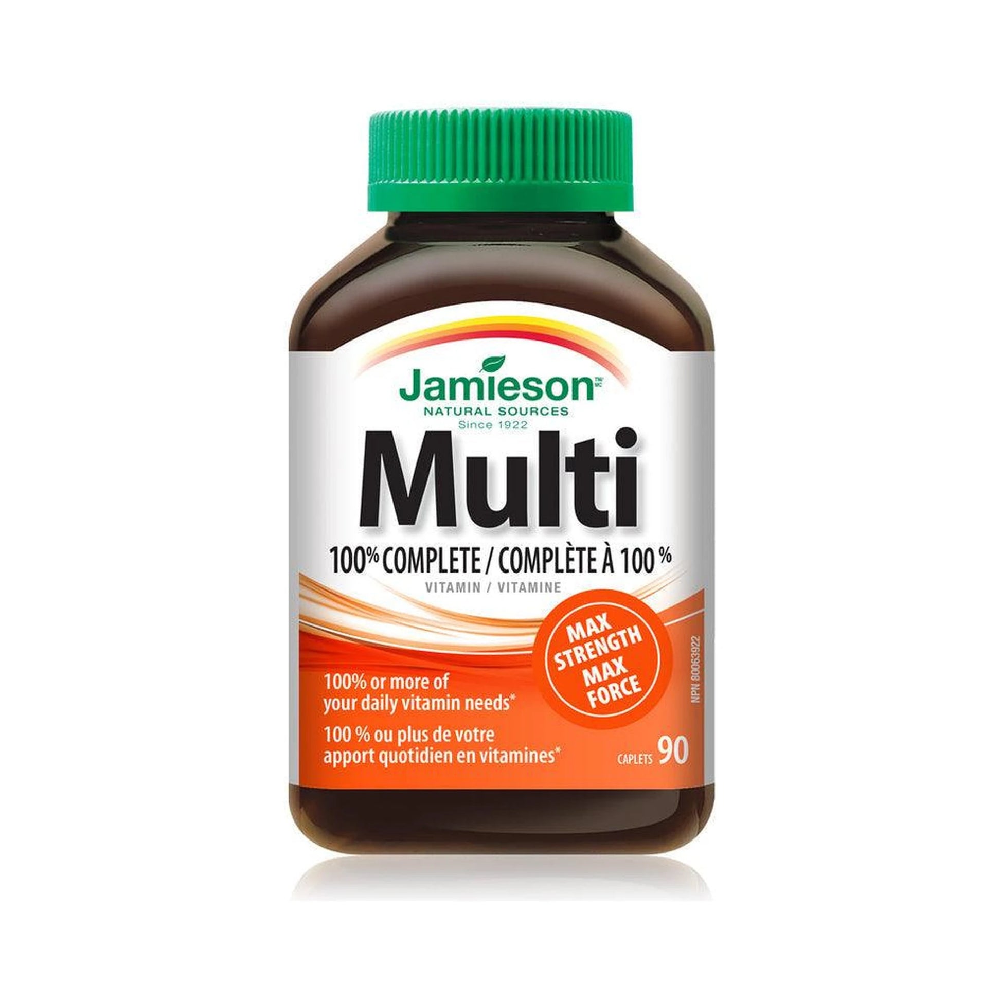 Jamieson 100% Complete Multivitamin Max Strength 90 Caplets