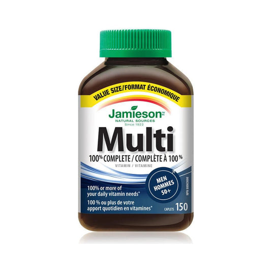 Jamieson 100% Complete Multivitamin for Men 50+ VALUE SIZE 150 Caplets