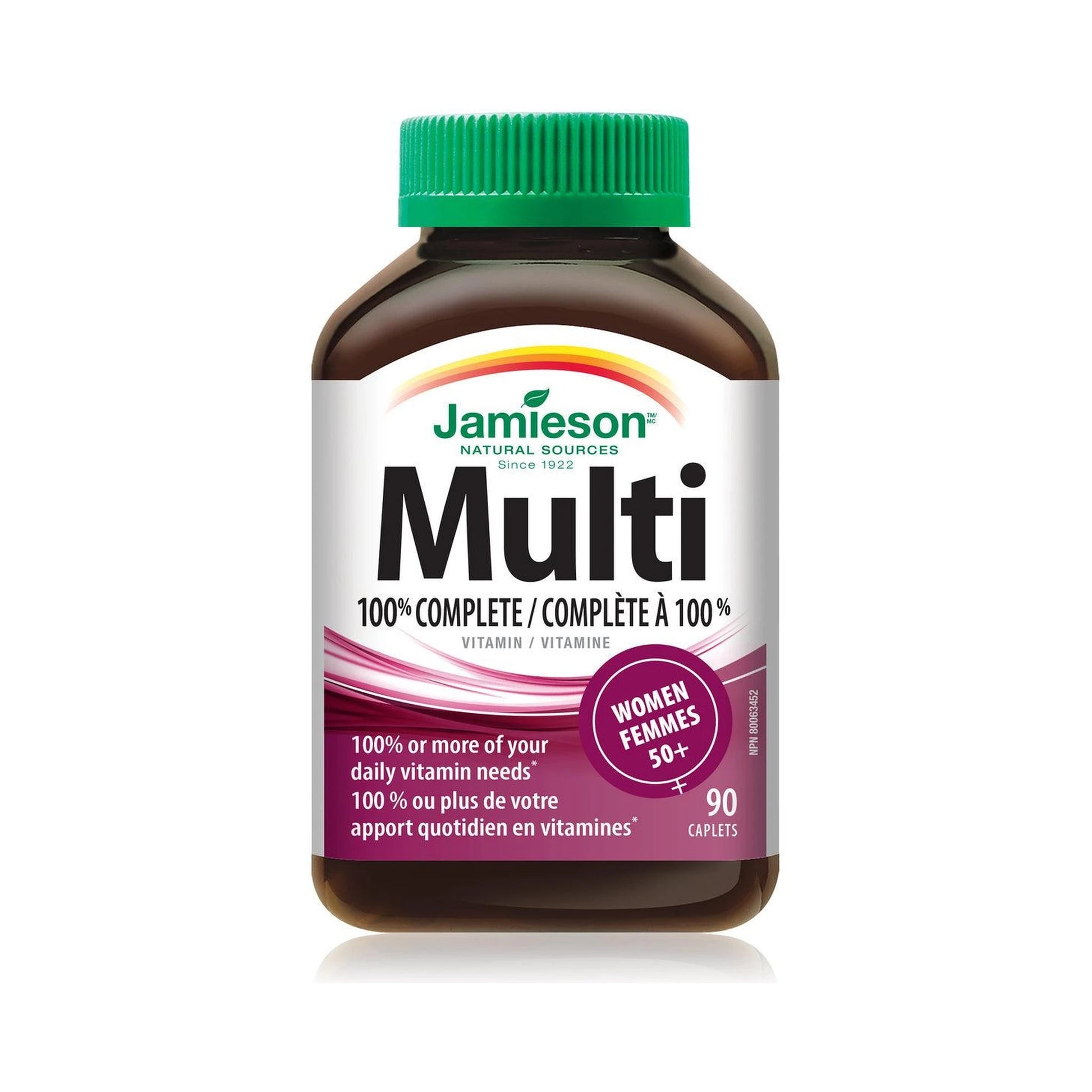 Jamieson 100% Complete Multivitamin for Women 50+ 90 Caplets