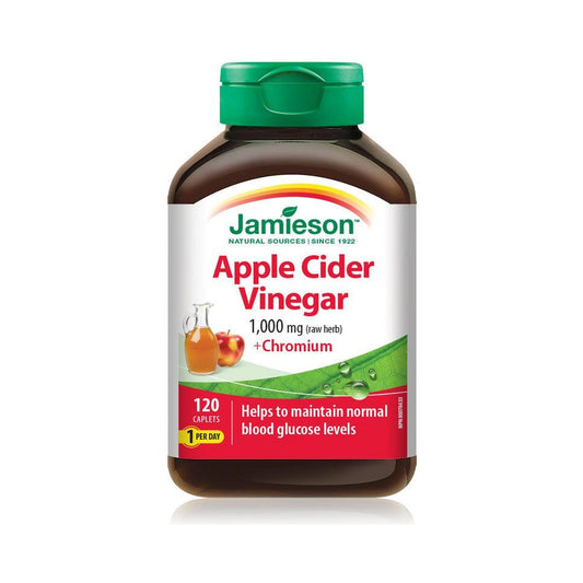 Jamieson Apple Cider Vinegar 1000mg + Chromium 120 Caplets