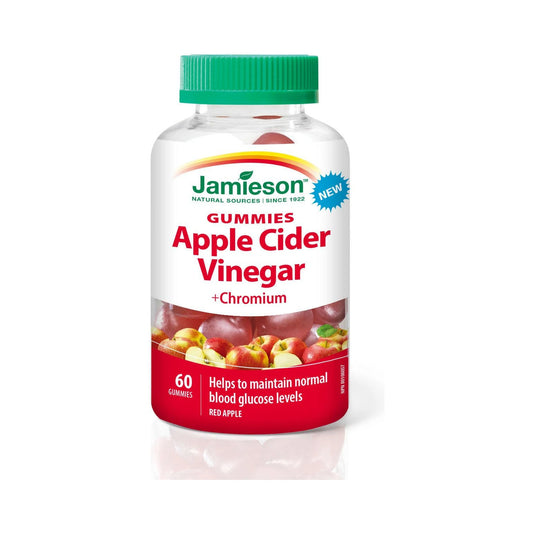 Jamieson Apple Cider Vinegar + Chromium Red Apple 60 Gummies